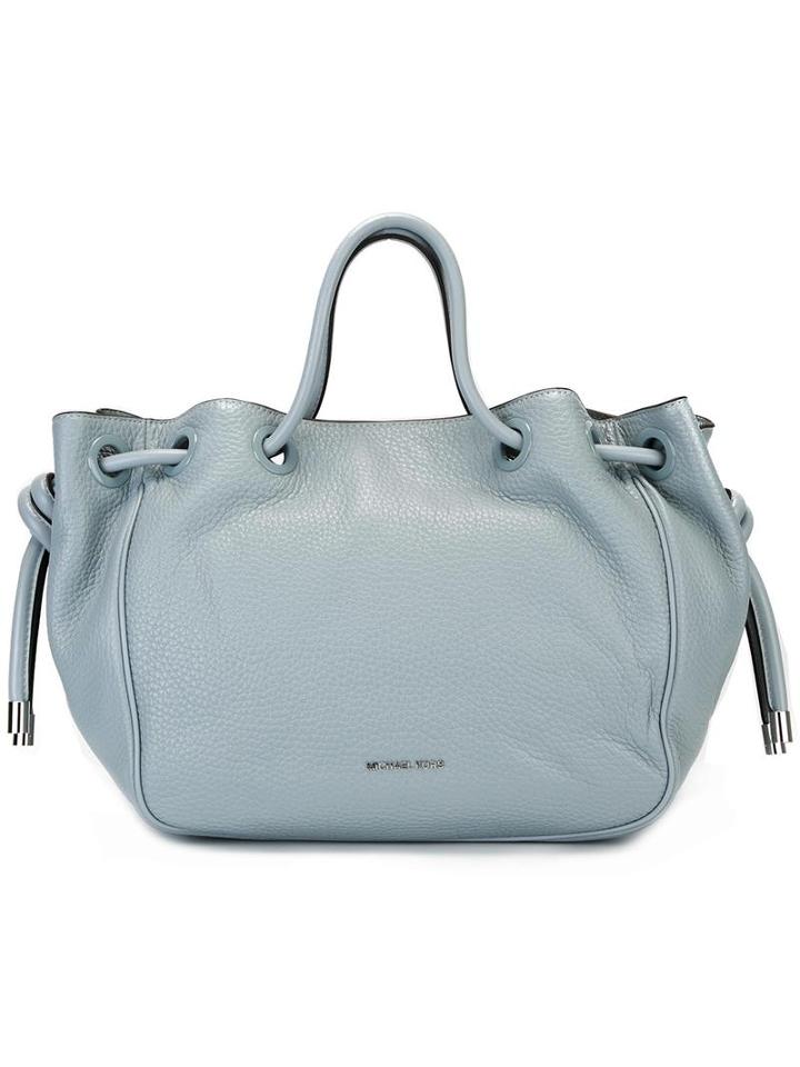 Michael Michael Kors Large 'dalia' Tote, Women's, Blue, Calf Leather/polyester