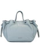 Michael Michael Kors Large 'dalia' Tote, Women's, Blue, Calf Leather/polyester