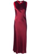 Dkny Bias Cut Satin Dress, Women's, Size: Xs, Red, Viscose/merino
