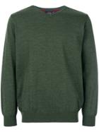 Paul & Shark V-neck Jumper - Green