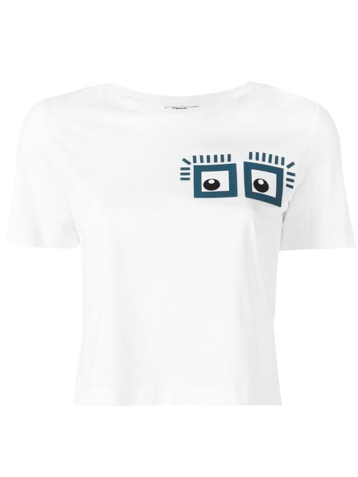 Fendi Square Eye T-shirt - White
