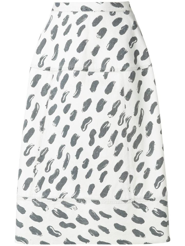 Marni Printed A-line Skirt - Grey