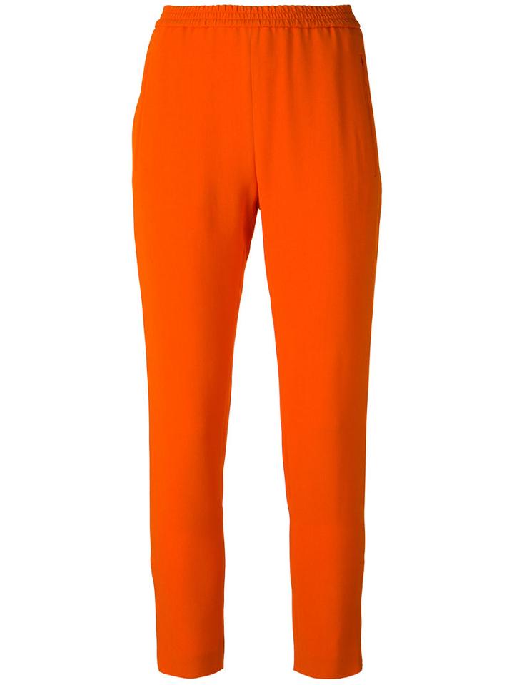 Stella Mccartney - Tamara Trousers - Women - Spandex/elastane/acetate/viscose - 38, Yellow/orange, Spandex/elastane/acetate/viscose