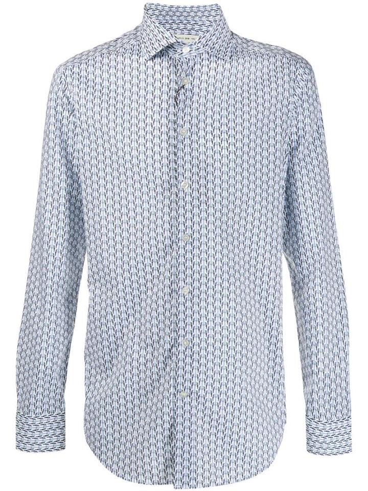 Etro Bird Print Shirt - Blue