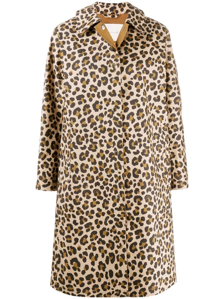 Mackintosh Fairlie Leopard Print Bonded Cotton Coat Lr-079 - Neutrals