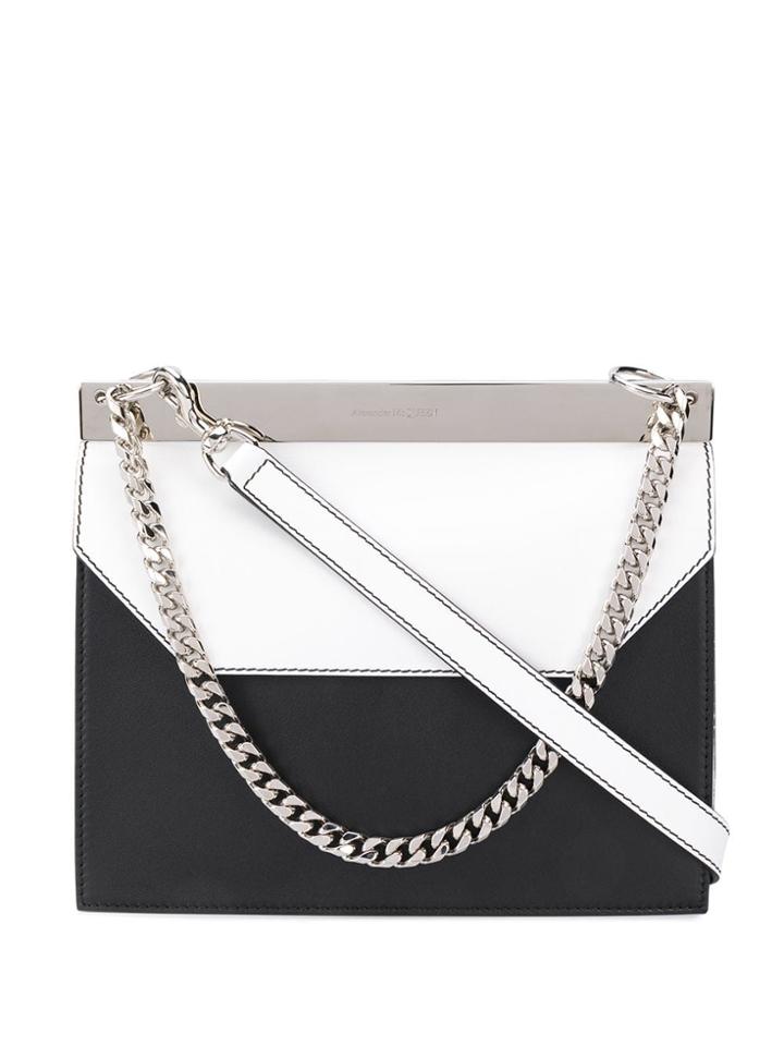 Alexander Mcqueen Two Tone Clutch Bag - Black