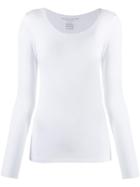 Majestic Filatures Fitted Jersey Top - White