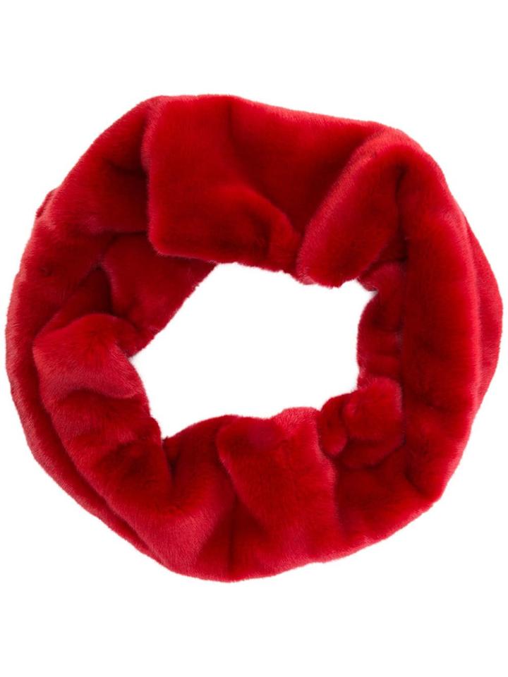 Christian Siriano Faux Fur Stole - Red