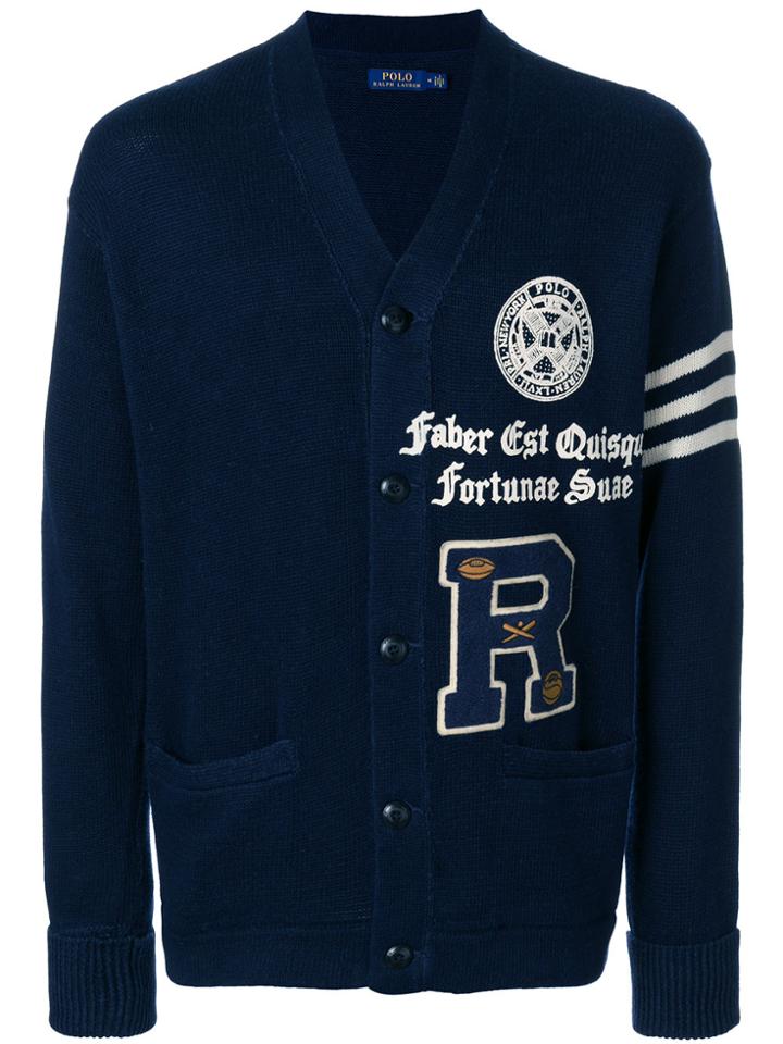 Polo Ralph Lauren Varsity Print Cardigan - Blue