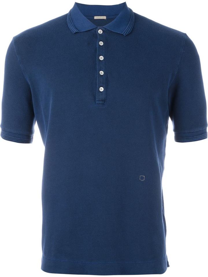 Massimo Alba Classic Polo Shirt, Men's, Size: Xl, Blue, Cotton/spandex/elastane
