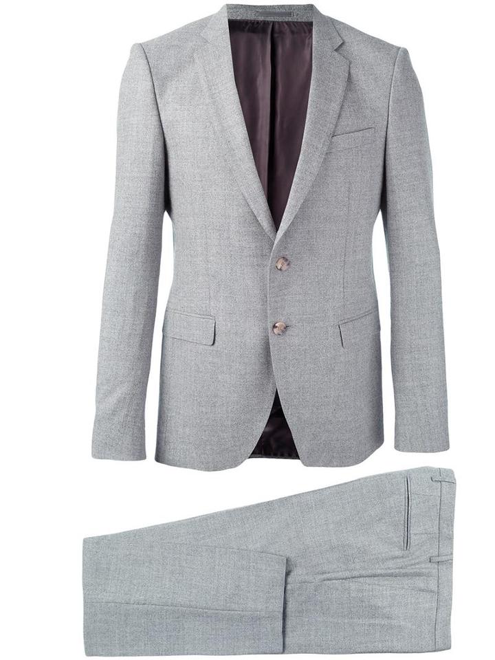 Boss Hugo Boss Formal Two-piece Suit, Men's, Size: 52, Grey, Virgin Wool/spandex/elastane/cupro