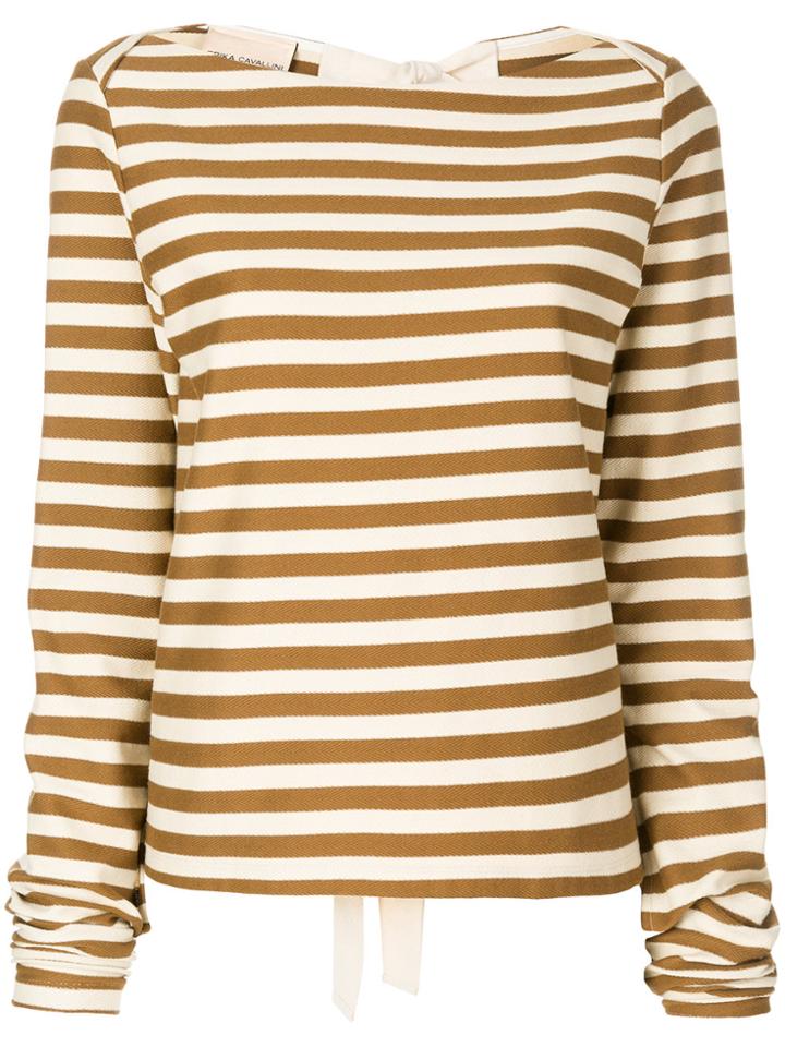 Erika Cavallini Striped Top - Brown