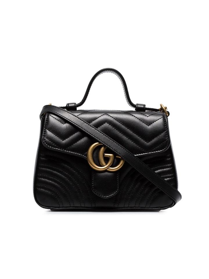 Gucci Black Marmont Mini Quilted Leather Shoulder Bag