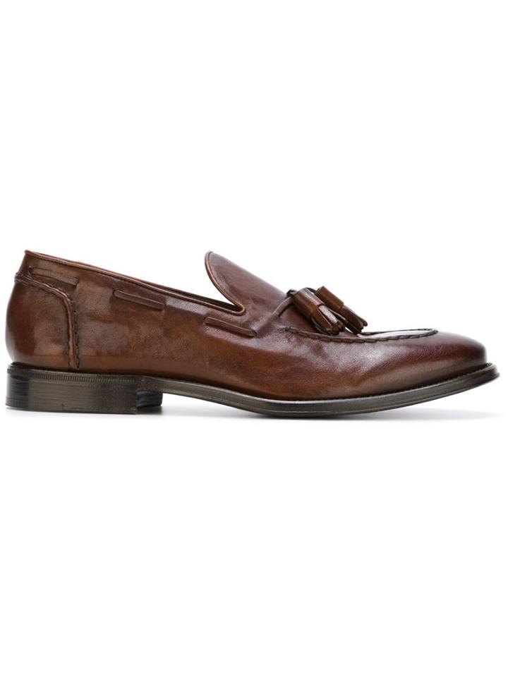 Henderson Baracco Tassel Detail Loafers, Men's, Size: 41.5, Brown, Calf Leather/leather