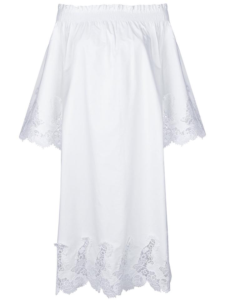 P.a.r.o.s.h. Floral Crochet Dress - White