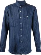 Fadeless Striped Shirt, Men's, Size: S, Blue, Cotton/nylon