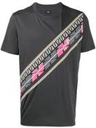 Fendi Ff Diagonal Motif T-shirt - Grey