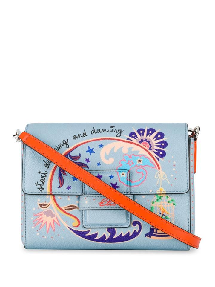 Etro Printed Shoulder Bag - Blue