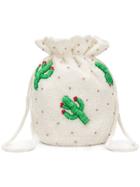 Ganni Monticello Cactus Bucket Bag - White