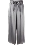Le Kasha Gansu Satin Culottes - Green