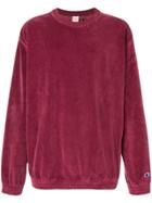 Champion Oversized Velour Sweatshirt - Red
