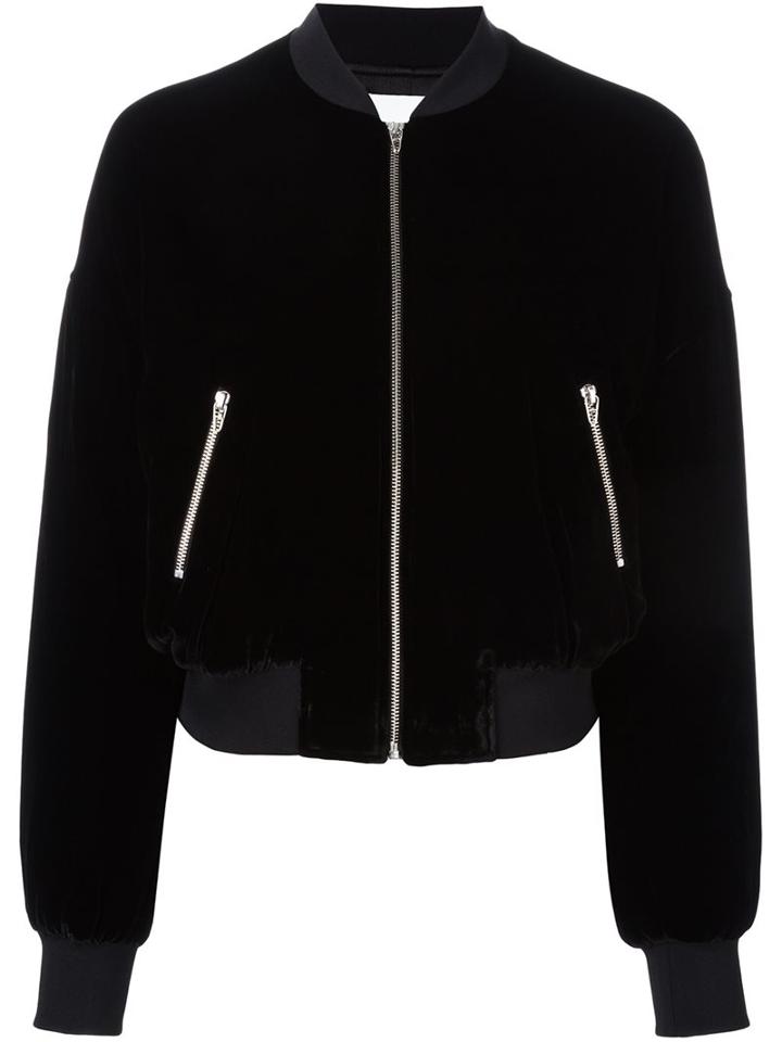 T By Alexander Wang Velvet Bomber Jacket
