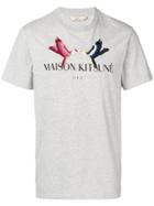Maison Kitsuné Embroidered Bird T-shirt - Grey