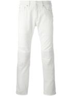 Neil Barrett Ribbed Knee Skinny Jeans - White