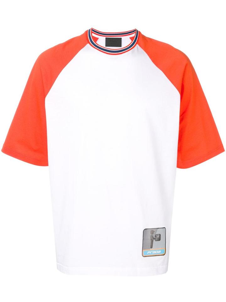 Prada Contrast Sleeve T-shirt - White
