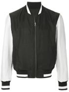 Ann Demeulemeester Grise Contrast Sleeve Bomber Jacket - Black