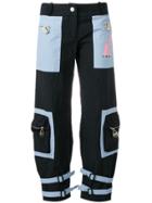 Gcds Contrast Panel Trousers - Black