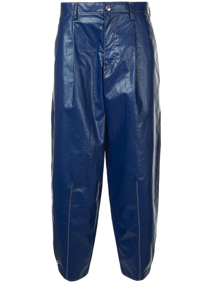 Kolor Wide Leg Cropped Trousers - Blue