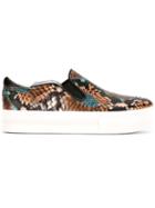 Ash Jungle Slip-on Sneakers, Women's, Size: 39, Black, Calf Leather/rubber/leather