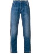Dolce & Gabbana Contrast Side Panel Straight Jeans - Blue