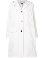 Jil Sander Navy Classic Single-breasted Coat - White