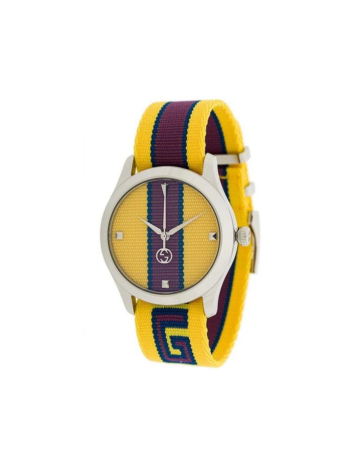 Gucci Gg Web Watch - Yellow