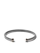 David Yurman 18kt Yellow Gold Accented Sterling Silver Cable Cuff