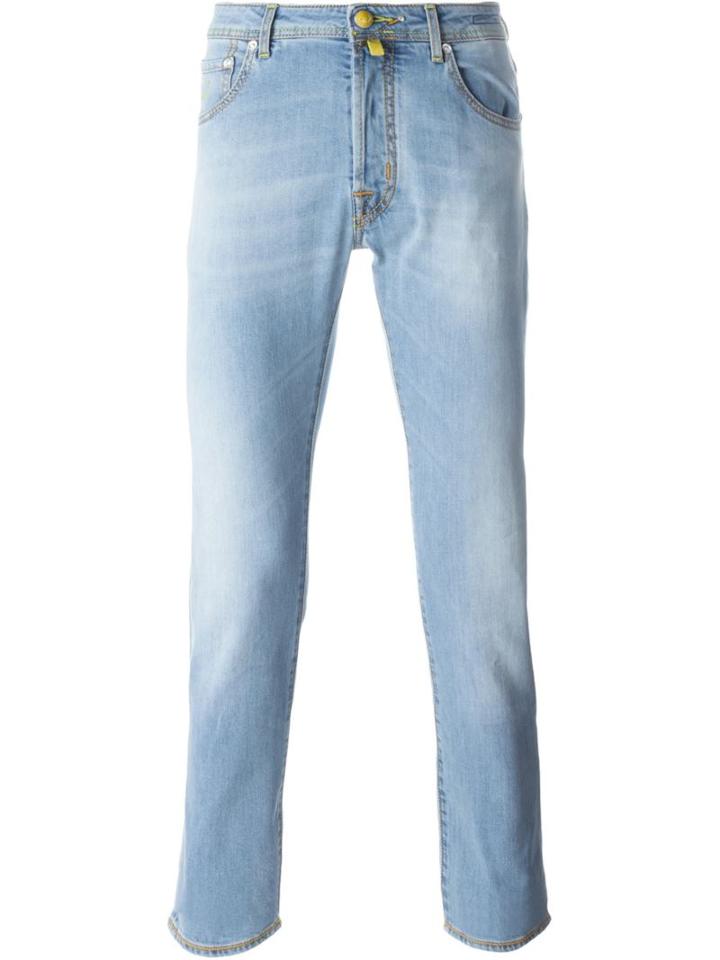 Jacob Cohen Stonewash Effect Skinny Jeans, Men's, Size: 34, Blue, Cotton/elastodiene