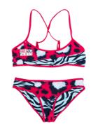 Kenzo Kids Animal Print Two-piece Swimsuit - Pink & Purple