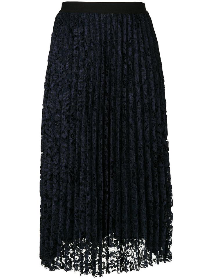 Essentiel Antwerp - Pleated Skirt - Women - Polyester - 38, Blue, Polyester