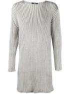 Yang Li Oversized Ribbed Sweater, Men's, Size: 46, Grey, Polypropylene