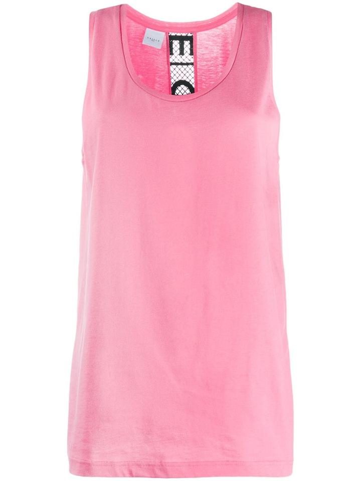Gaelle Bonheur Logo Embroidered Tank Top - Pink
