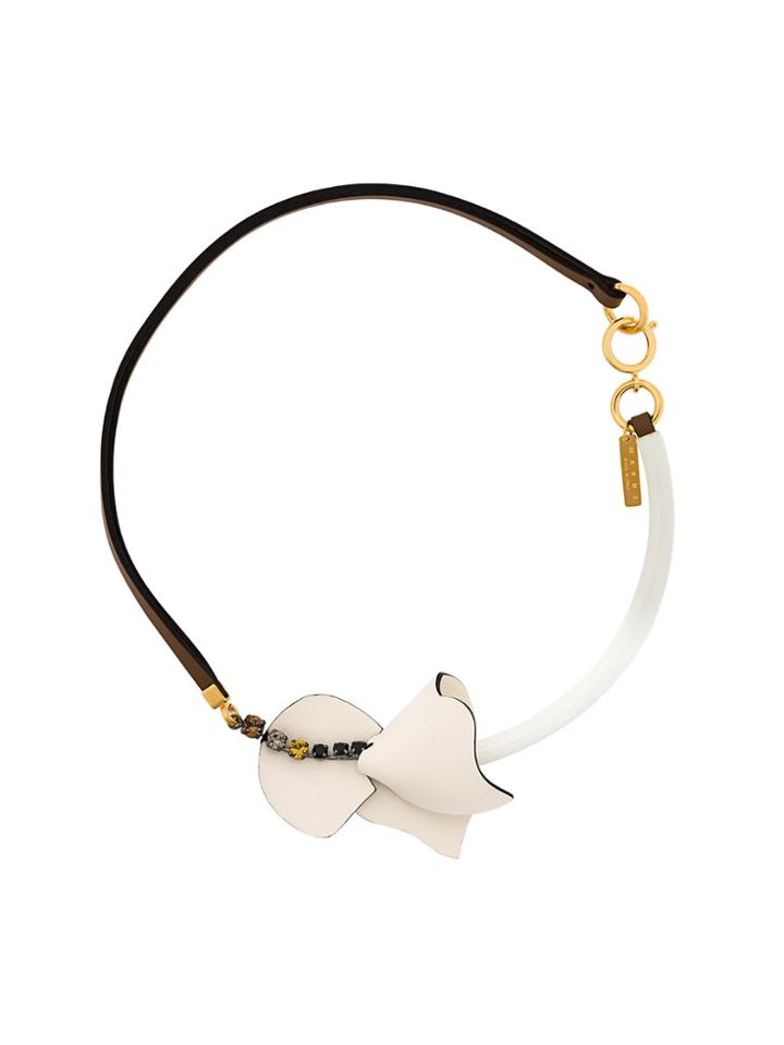 Marni Gemstone Detail Choker Necklace - Brown