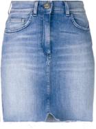 Elisabetta Franchi Faded Denim Skirt - Blue