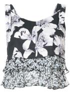 Nicole Miller Shoulder Strap Blouse - Black