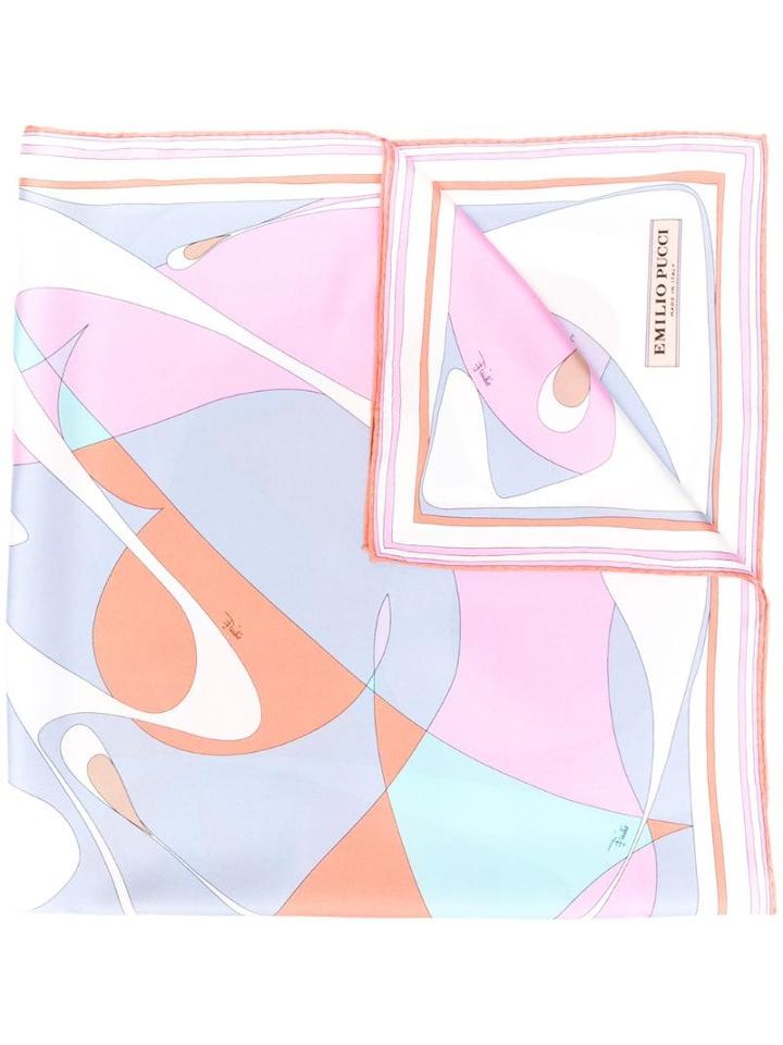 Emilio Pucci Alex Print Silk Scarf - Pink