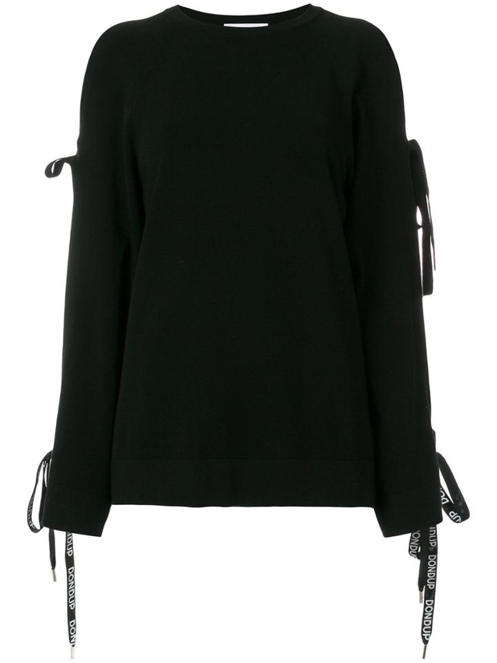 Dondup Lace-up Sleeve Jumper - Black