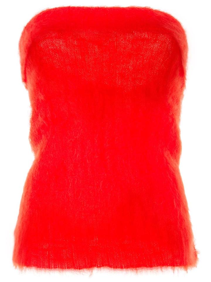 Gianluca Capannolo Fine Knit Bustier Top - Red