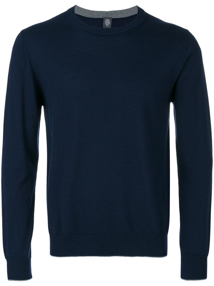 Eleventy - Plain Sweatshirt - Men - Virgin Wool - Xl, Blue, Virgin Wool