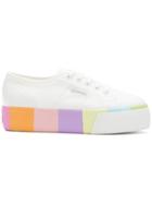 Superga Rainbow Platform Sole Sneakers - White